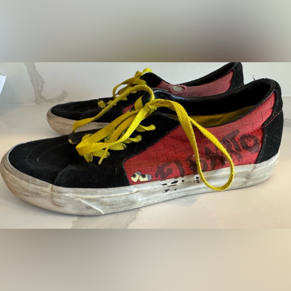 Vans The Simpsons El Barto Sneakers Sk8 lowsuede graffiti tag Bart grunge skater